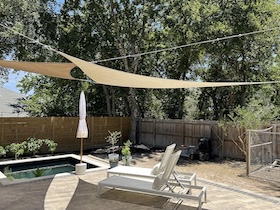 Premium Coolaroo shade sails for gardens and patios, with triangle, square and rectangle designs, breathable HDPE fabric and warranties up to 15 years.