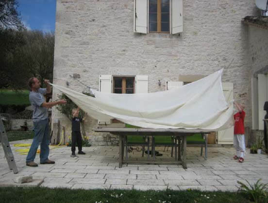 shade sail installation layout example