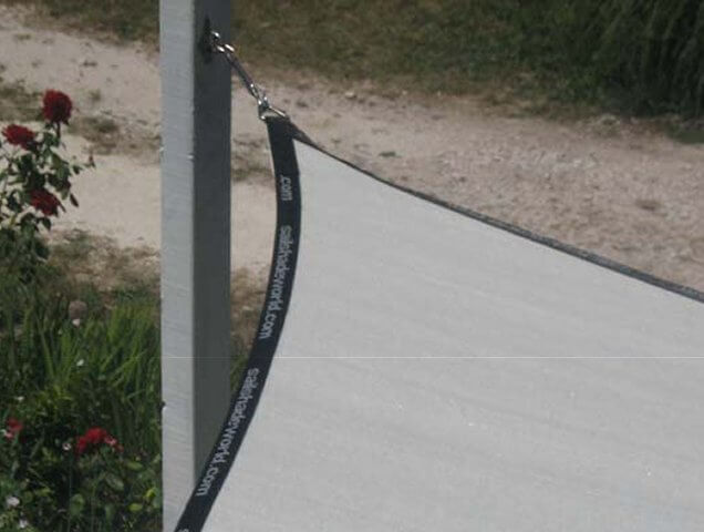 shade sail support structure detail
