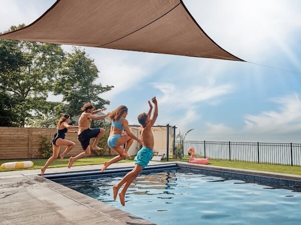 Coolaroo shade sails for patio, pool and garden